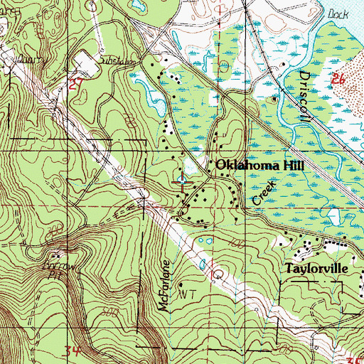 Topographic Map of Oklahoma Hill, OR