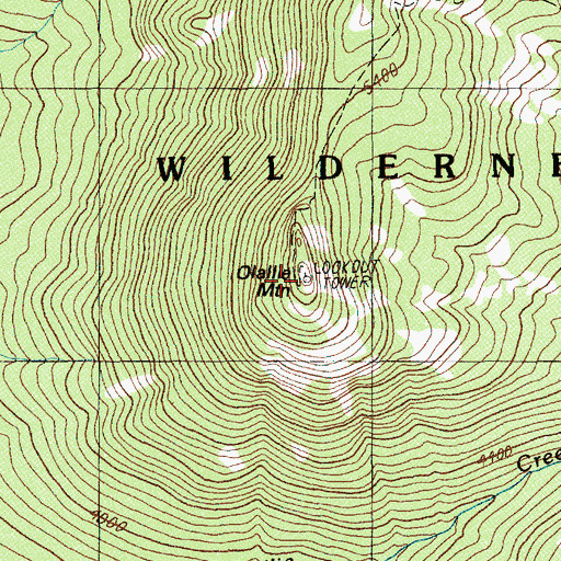 Topographic Map of Olallie Mountain, OR