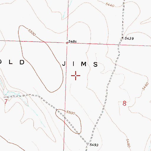 Topographic Map of Old Jims Open, OR