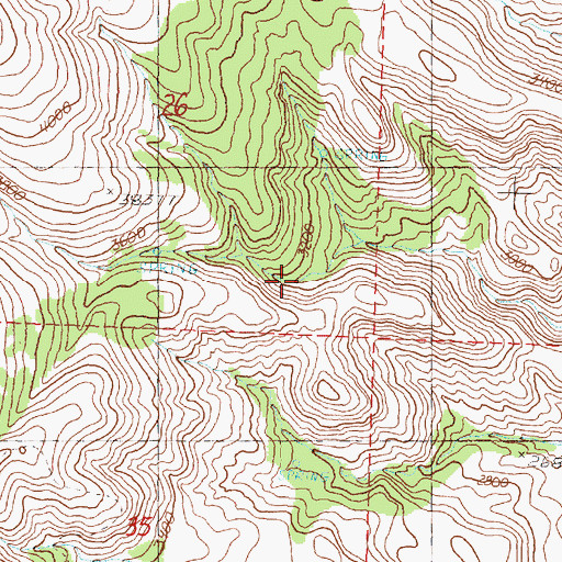 Topographic Map of Old Johnson Cabin, OR