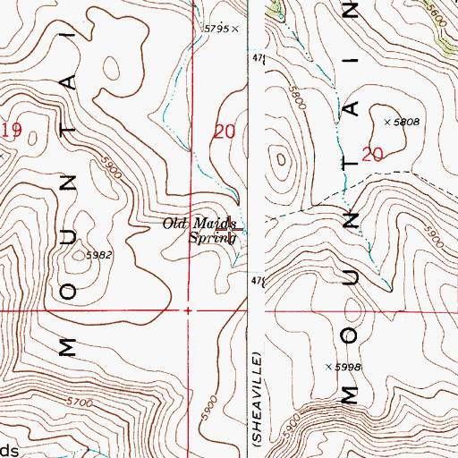 Topographic Map of Old Maids Spring, OR