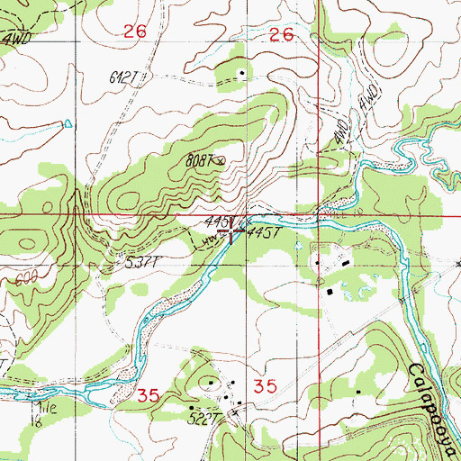 Topographic Map of Oldham Creek, OR