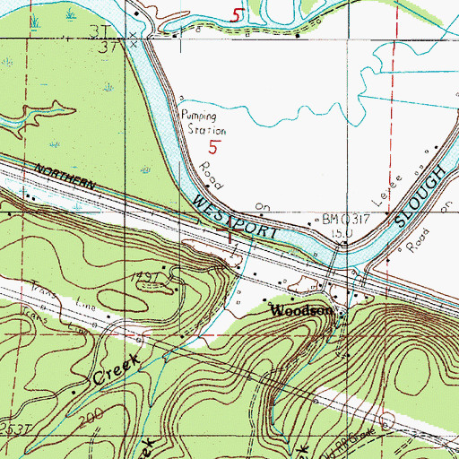 Topographic Map of Olsen Creek, OR