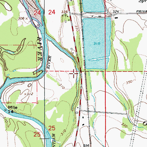 Topographic Map of Onehorse Slough, OR