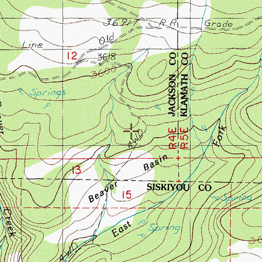 Topographic Map of Open Triangle Tee Ranch, OR
