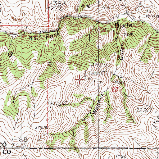 Topographic Map of Oregon Chief Mine, OR