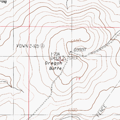 Topographic Map of Oregon Butte, OR