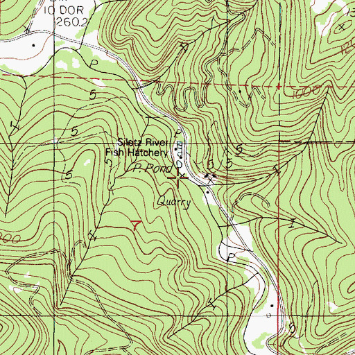 Topographic Map of Oregon State Fish Hatchery, OR