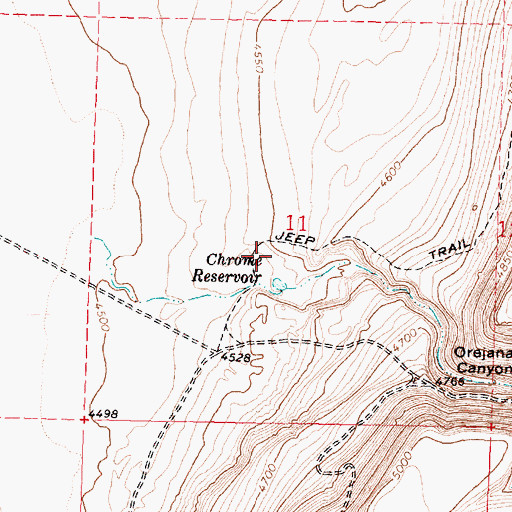 Topographic Map of Orejana Canyon, OR