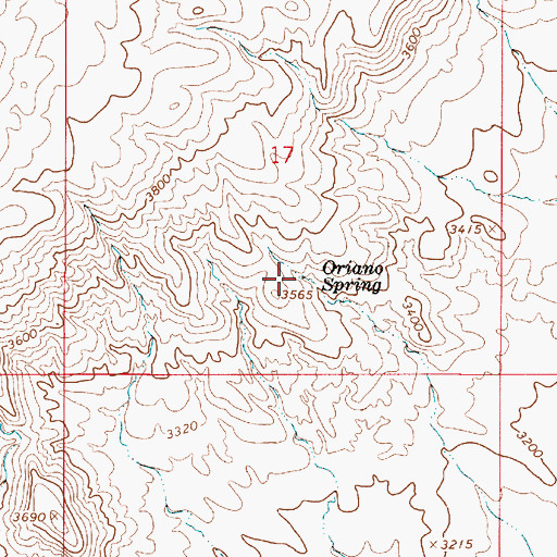 Topographic Map of Oriano Spring, OR
