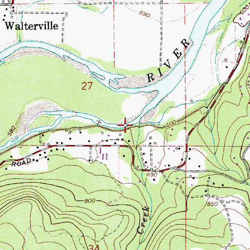 Topographic Map of Osborn Creek, OR