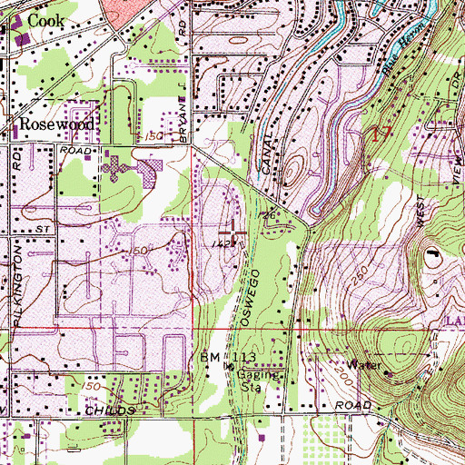 Topographic Map of Oswego Canal, OR