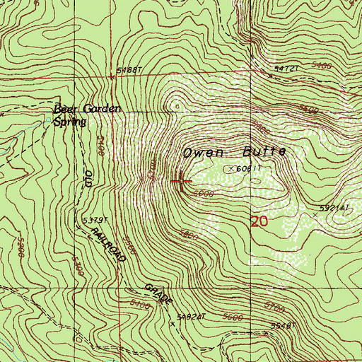 Topographic Map of Owen Butte, OR