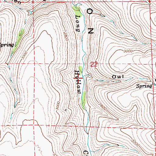Topographic Map of Owl Canyon, OR