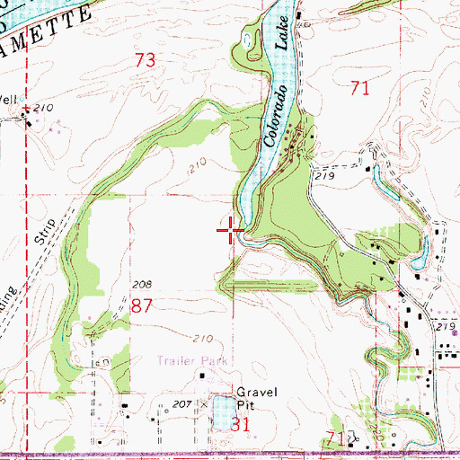 Topographic Map of Owl Creek, OR