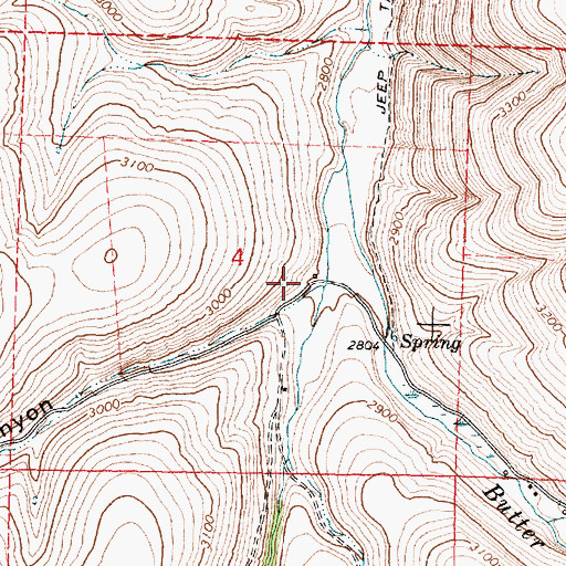 Topographic Map of Paget Canyon, OR
