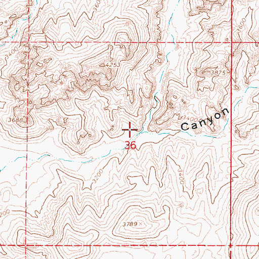 Topographic Map of Painted Canyon, OR