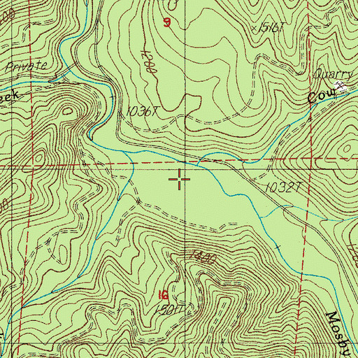 Topographic Map of Palmer Creek, OR