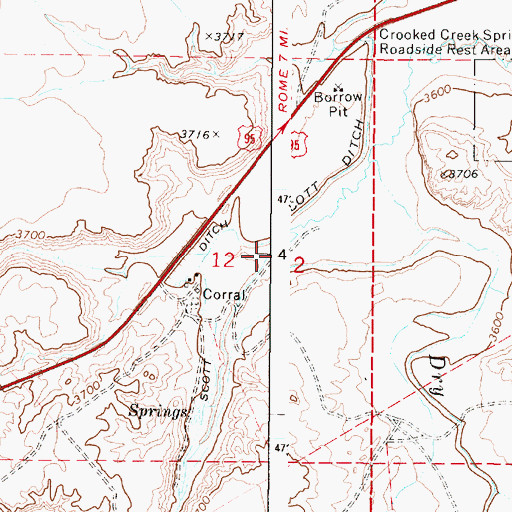 Topographic Map of Palomino Creek, OR