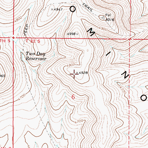 Topographic Map of Palomino Hills, OR