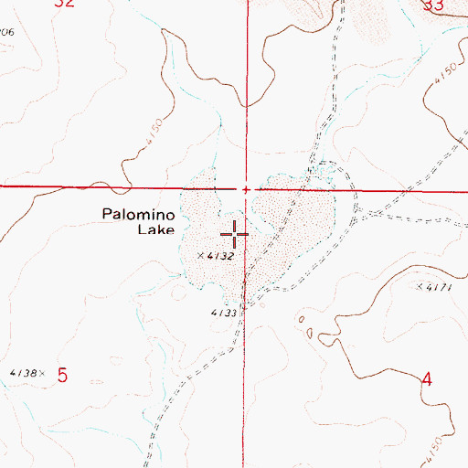 Topographic Map of Palomino Lake, OR