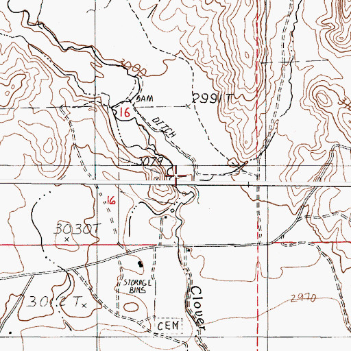 Topographic Map of Pancake Creek, OR