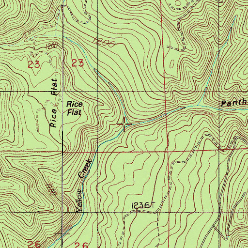 Topographic Map of Panther Canyon, OR