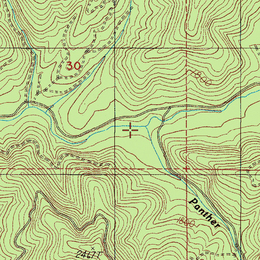 Topographic Map of Panther Creek, OR