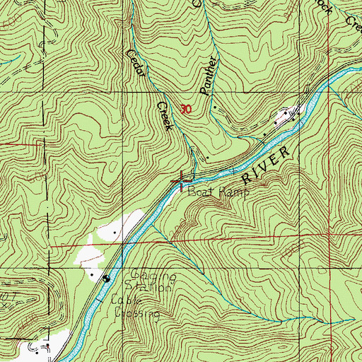 Topographic Map of Panther Creek, OR