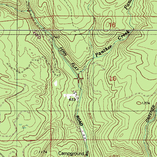 Topographic Map of Panther Creek, OR