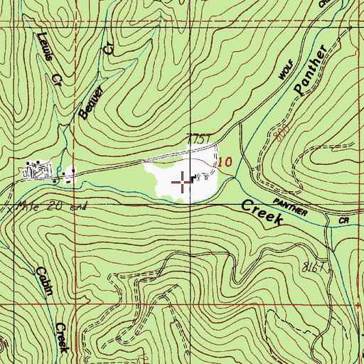 Topographic Map of Panther Creek, OR