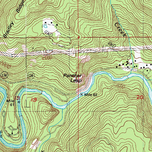 Topographic Map of Panther Leap, OR