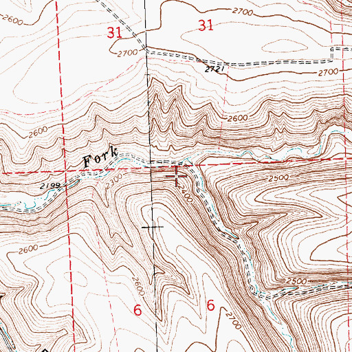 Topographic Map of Papersack Canyon, OR