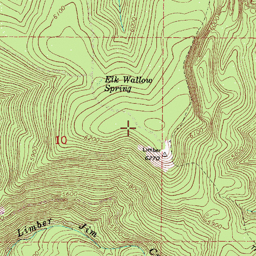 Topographic Map of Park Saddle Trail, OR