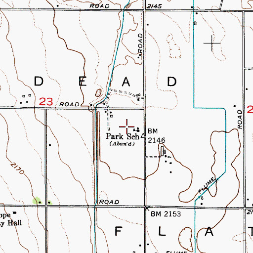 Topographic Map of Park School (historical), OR