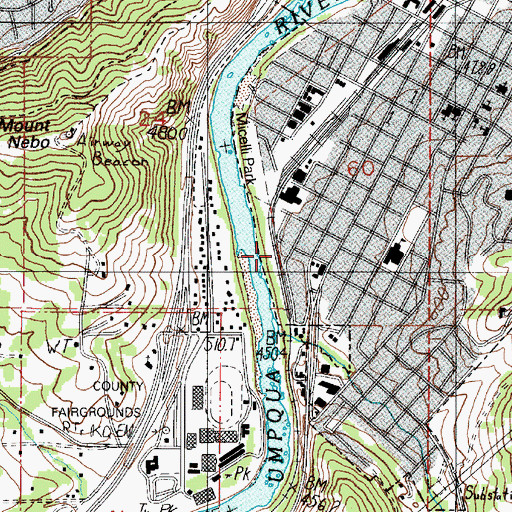 Topographic Map of Parrott Creek, OR