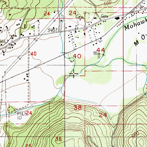 Topographic Map of Parsons Creek, OR
