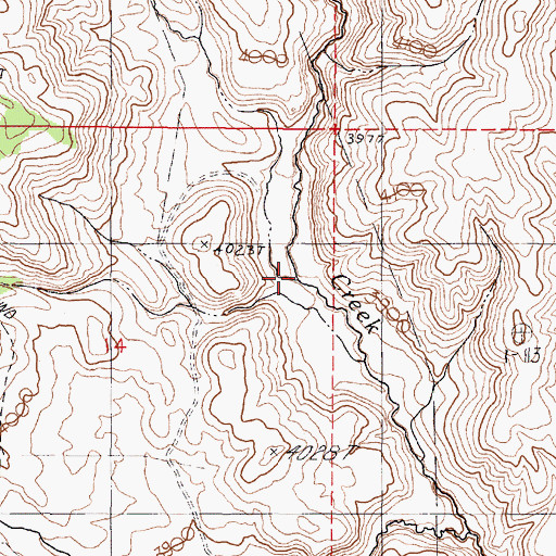 Topographic Map of Post Creek, OR