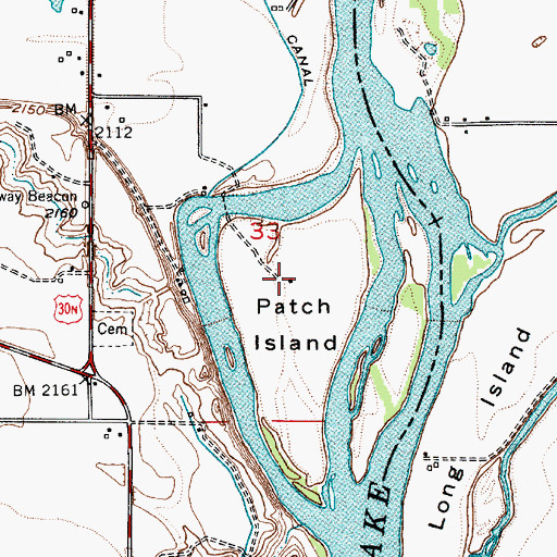 Topographic Map of Patch Island, OR