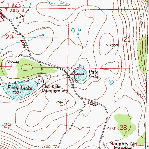 Topographic Map of Pate Lake, OR