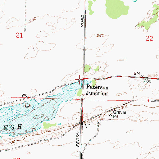 Topographic Map of Paterson Junction, OR