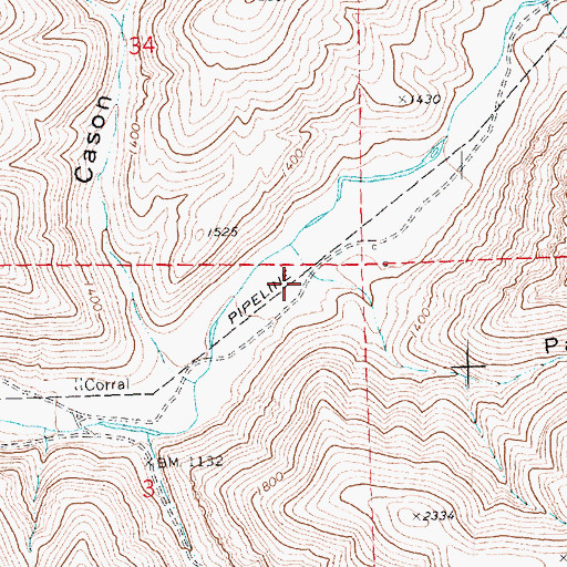 Topographic Map of Patterson Canyon, OR