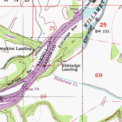 Topographic Map of Patterson Creek, OR