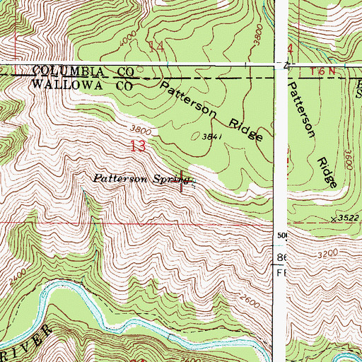 Topographic Map of Patterson Spring, OR