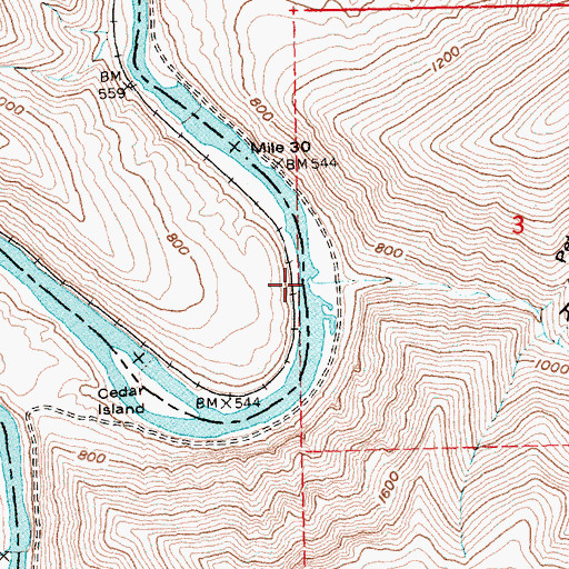 Topographic Map of Rattlesnake Canyon, OR