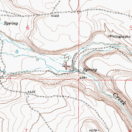 Topographic Map of Paul Creek, OR