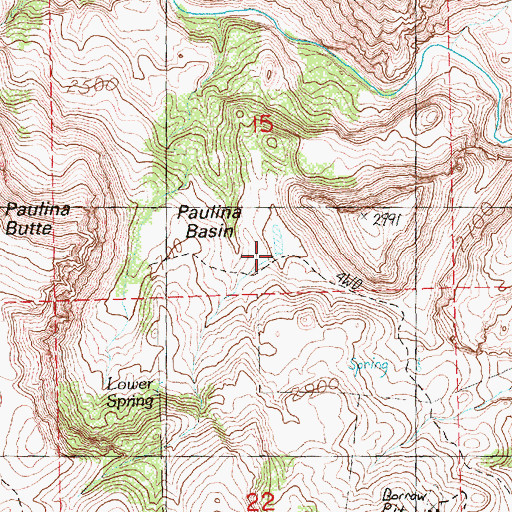 Topographic Map of Paulina Basin, OR