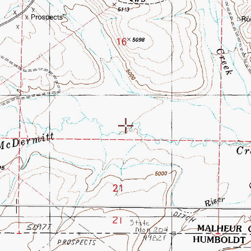 Topographic Map of Payne Creek, OR