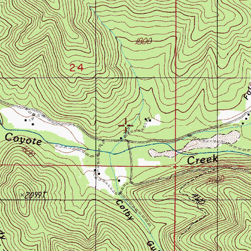 Topographic Map of Payne Placer, OR