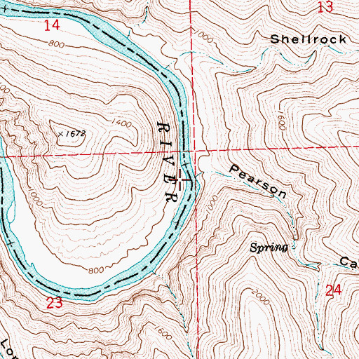 Topographic Map of Pearson Canyon, OR